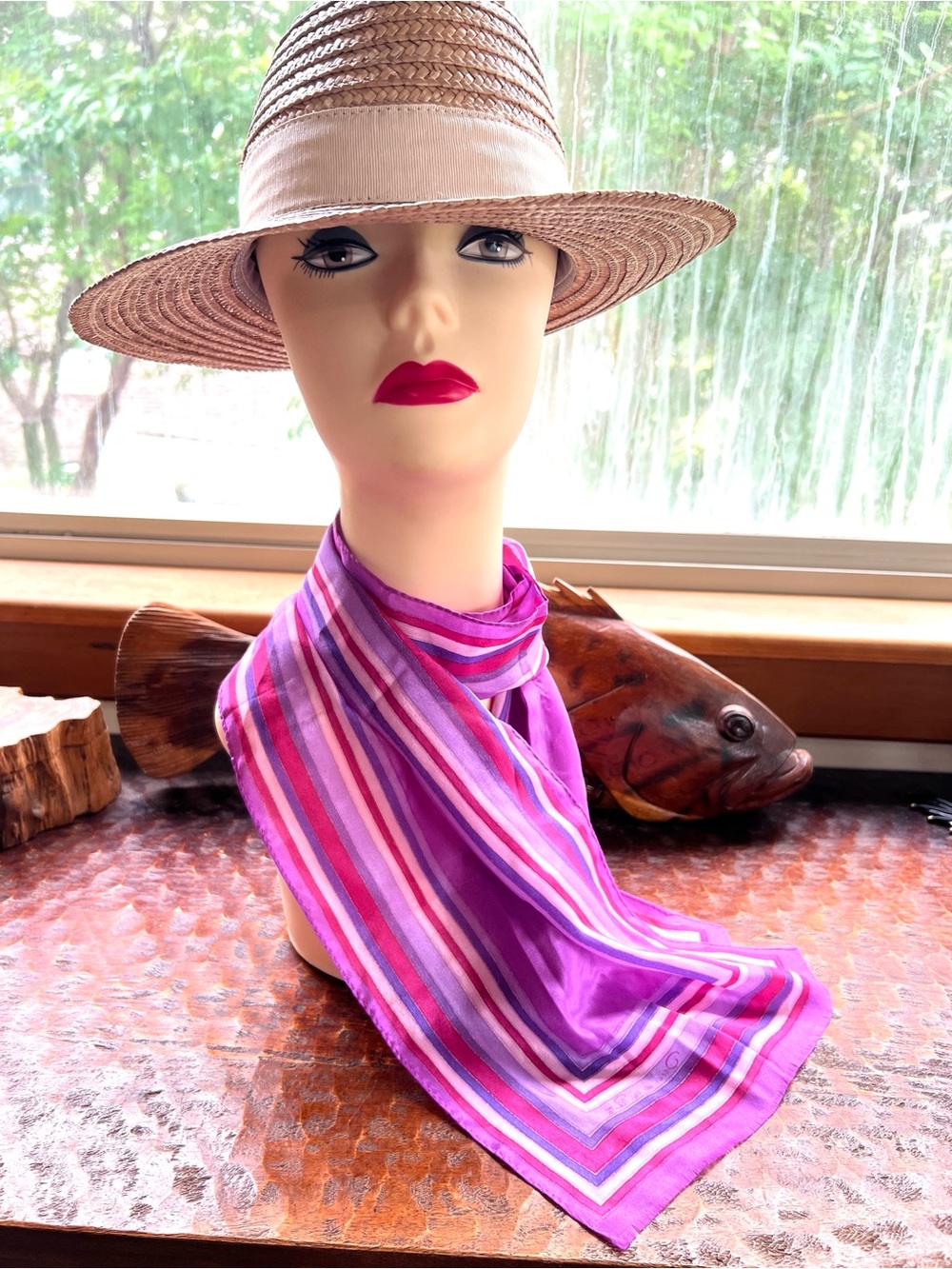 Vintage 70’s 80’s Luxury 100% Silk Oscar de la Renta Designer Scarf 🧣 Japan